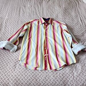 Robert Graham shirt. Amazing embroidery details & colors.